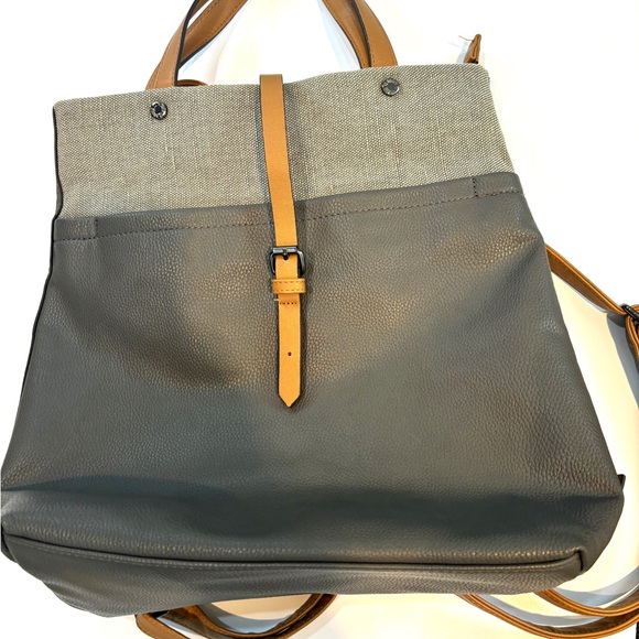 ROOTS 73 NEOT Recycled Leather like Convertible Backpack - Picture 3 of 9